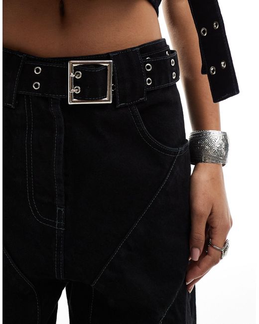 Collusion Blue Co-ord Iconic Belted Wide Leg Skate Jeans