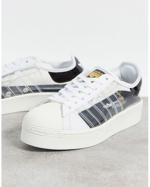 Adidas Originals Multicolor Superstar Bold Sneakers With Transparent Panels