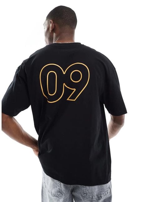 ASOS Blue Oversized T-shirt With Sports Graphic for men