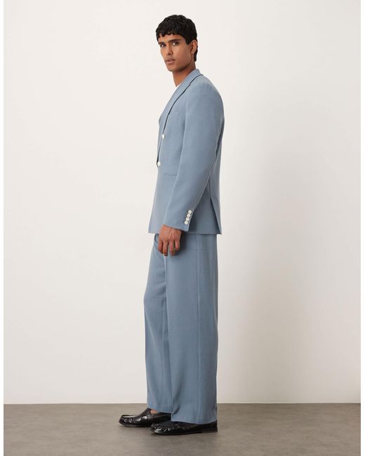 ASOS – strukturierte anzughose in Blue für Herren