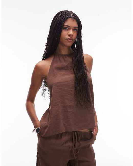 ASOS Haltertop Van Modal in het Brown