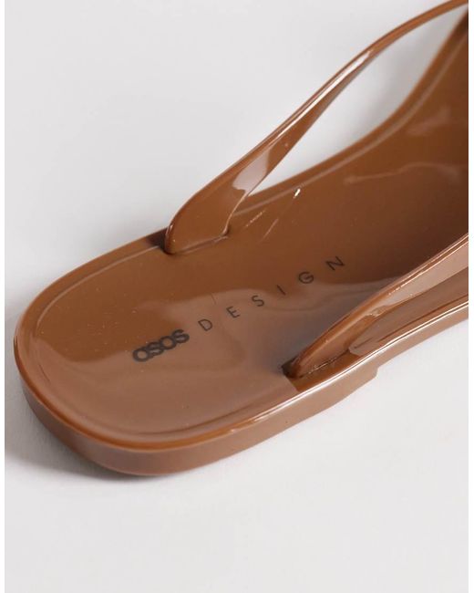 ASOS Brown Foxton Jelly Flip Flops
