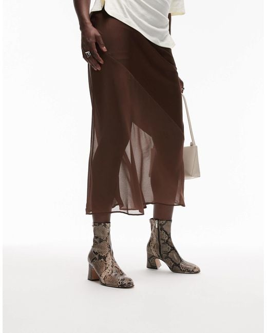 Schuh Brown Brenna Sock Boots