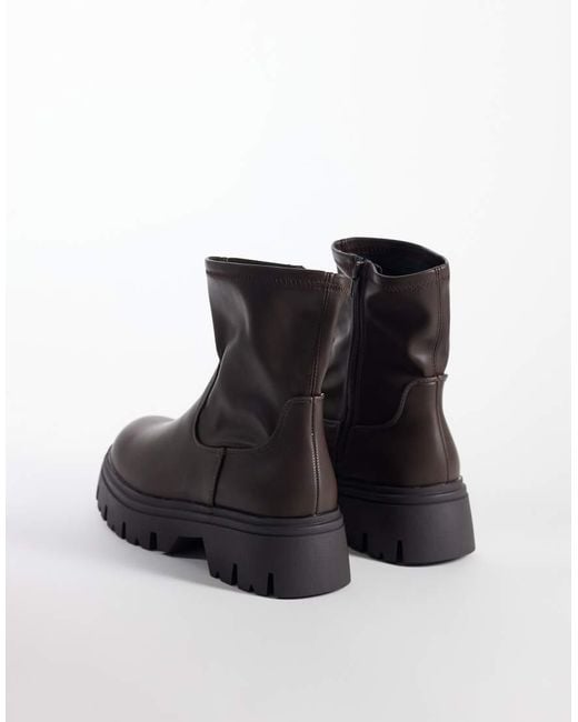 SEQWL White Twirl Chunky Sock Boots