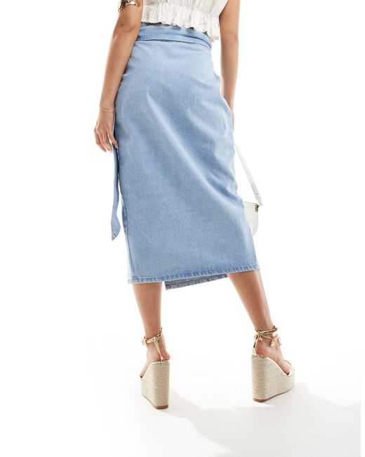 Never Fully Dressed Blue Jaspre Denim Midaxi Skirt
