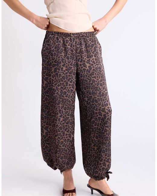 Stradivarius Multicolor Printed Flowing Satin Trousers