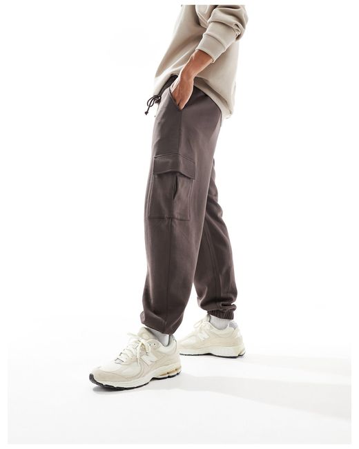 ASOS Oversized joggers With Cargo Pockets in White for Men | Lyst UK