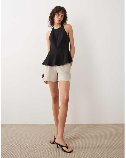 Jdy Natural Button Detail Tailored Shorts