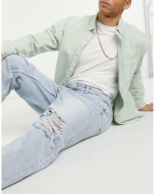 Uomo Abbigliamento da Jeans da Jeans ampi e comodi Pantaloni jeansTOPMAN in Denim da Uomo colore Bianco 