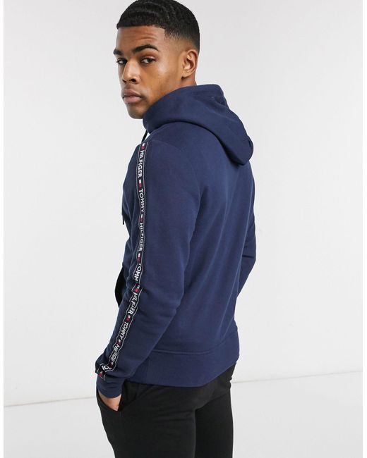 Tommy Hilfiger Authentic Full Zip Lounge Hoodie With Side Logo