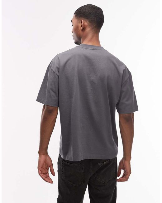 AllSaints Gray Xander Tonal Logo T-shirt for men