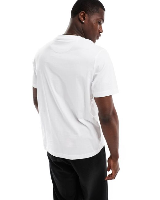 Farah White Danny Cotton T-shirt for men