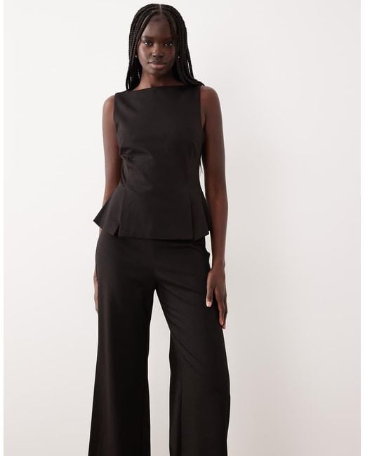 Mango Gray Sleeveless Tailored Jumpsuit