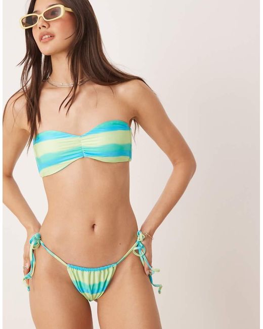 Dippin' Daisy's Blue Dippin Daisys Tie Side Bikini Bottom