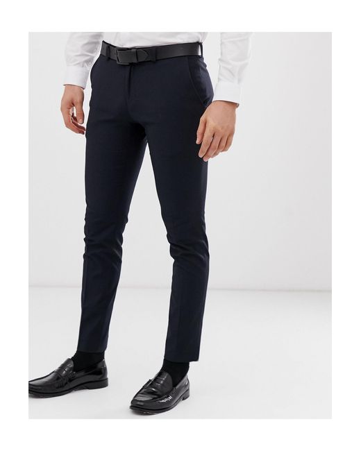 Pantaloni super skinny eleganti da Uomo di Burton in Blu | Lyst