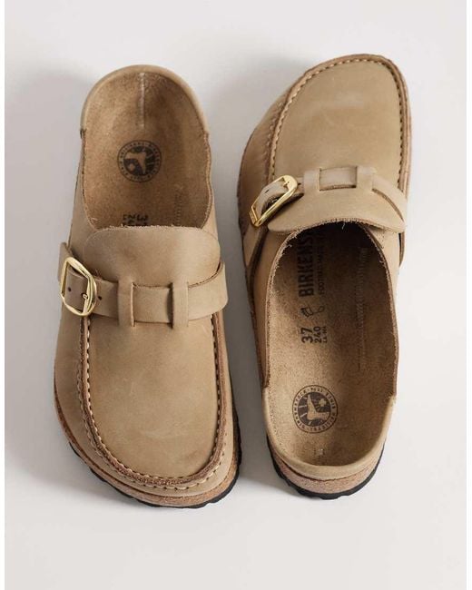 Birkenstock Brown Buckley Oiled Leather Mules