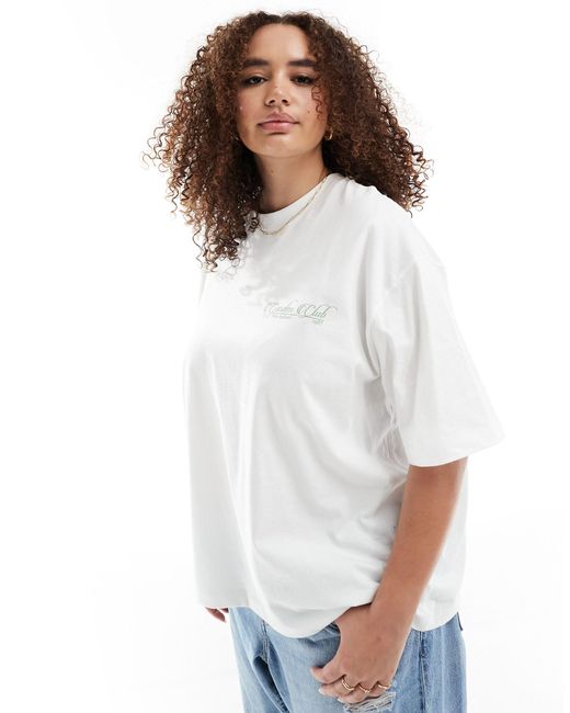 ASOS White Asos design curve – t-shirt im boyfriend-schnitt