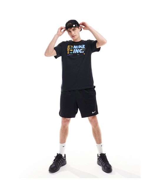 Nike Black Dri-fit Graphic T-shirt for men