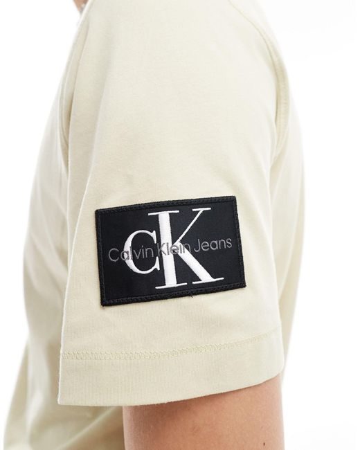 Calvin Klein – t-shirt in Natural für Herren