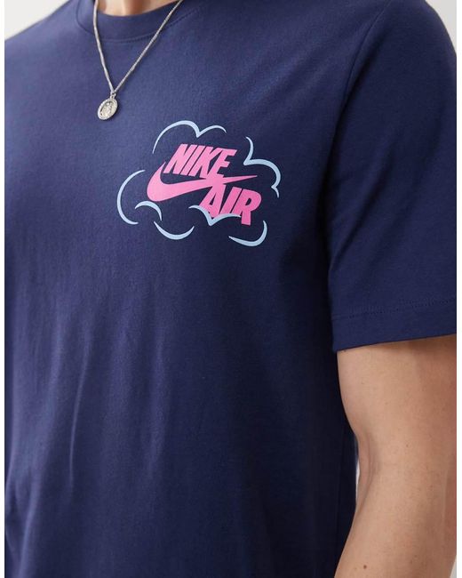 Camiseta Con Estampado Gráfico En La Espalda De Air Nike de hombre de color Blue