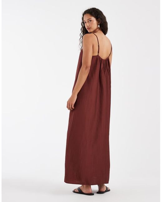 Vero Moda Crinkle Textured Woven Full Cami Maxi Dress