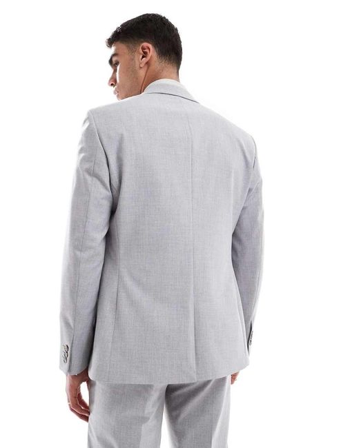 ASOS Smal Colbert in het Gray voor heren