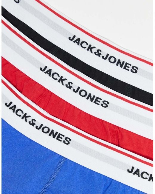 Jack & Jones Blue 3 Pack Briefs for men