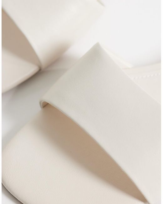 Mango Natural – flache slider aus kunstleder