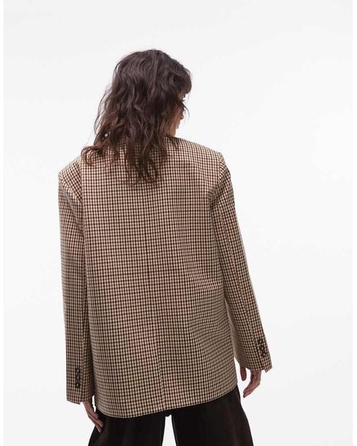 ASOS Natural Funnel Neck Wrap Blazer