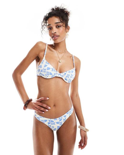Billabong White Cool Tide Demi Underwire Bikini Top