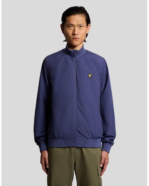 Lyle & Scott Blue Mid Jackets Funnel Neck Shell Jacket for men