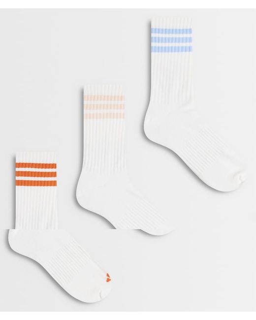 Adidas Originals White Adidas Training 3 Stripe Multi Colour Socks for men