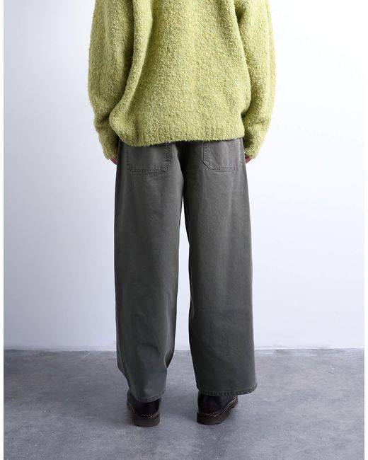 Topman – barrel-hose aus canvas in Green für Herren