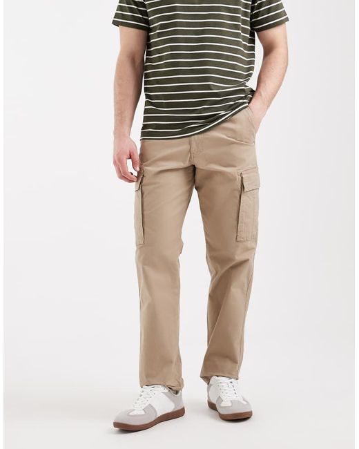 Jack & Jones Natural Straight Cargo Trousers for men