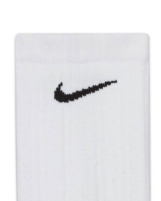 Pack De 3 Pares De Calcetines Deportivos De Color Blanco, Gris Y Negro Everyday Cushioned De Nike de hombre de color White