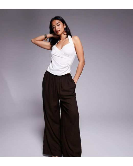 River Island Gray Linen Trouser