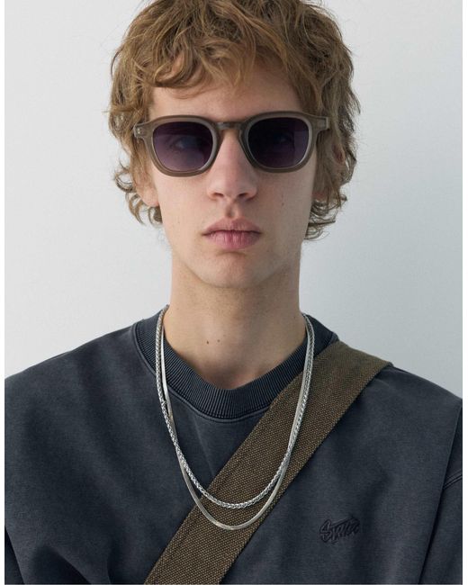 Lunettes Pull&Bear pour homme en coloris Brown