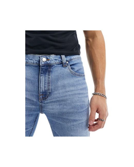 ASOS Blue Stretch Flare Jeans for men