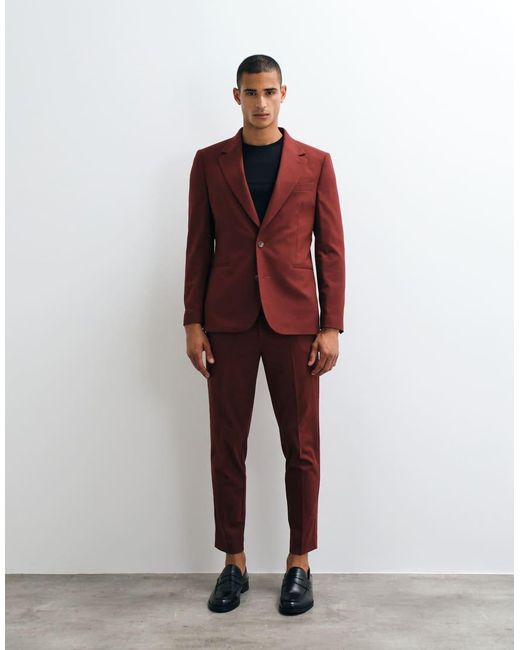 ASOS Slim-Fit Blazer in het Red voor heren