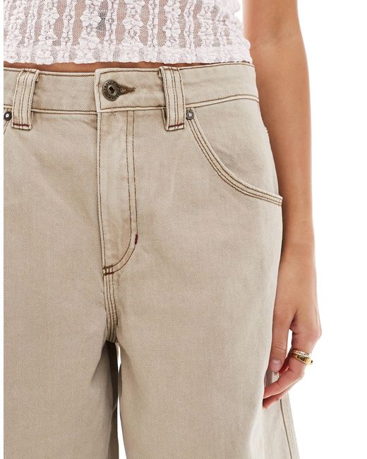 Bershka Natural – longline-shorts