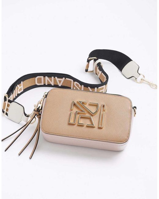 River Island Natural Camera Cross Body Bag
