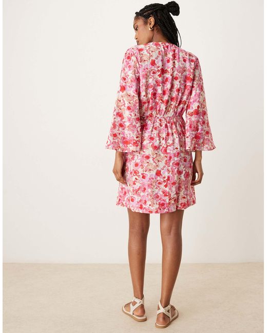 Jdy Pink Wrap Mini Dress