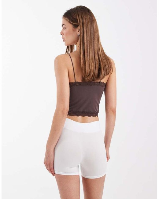 ONLY White Seamless legging Shorts