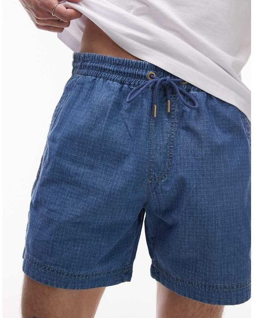 Tommy Hilfiger Blue Ripstop Beach Shorts for men