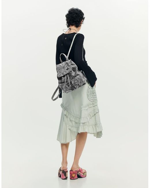 Desigual Gray Small Backpack Obsidian