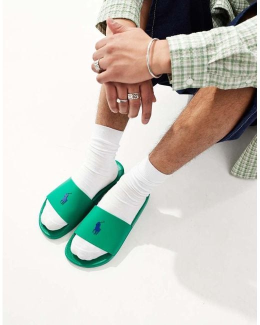 Polo Ralph Lauren Slippers in het Green voor heren
