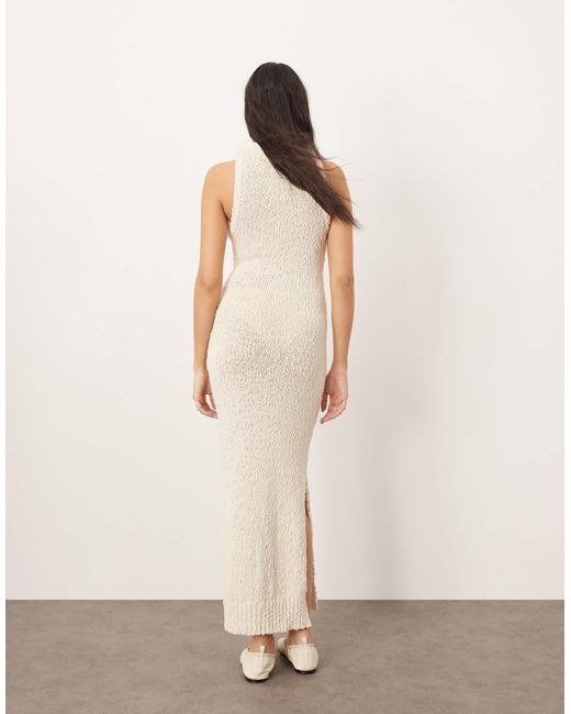 ARRANGE Natural – grobmaschiges bouclé-maxikleid