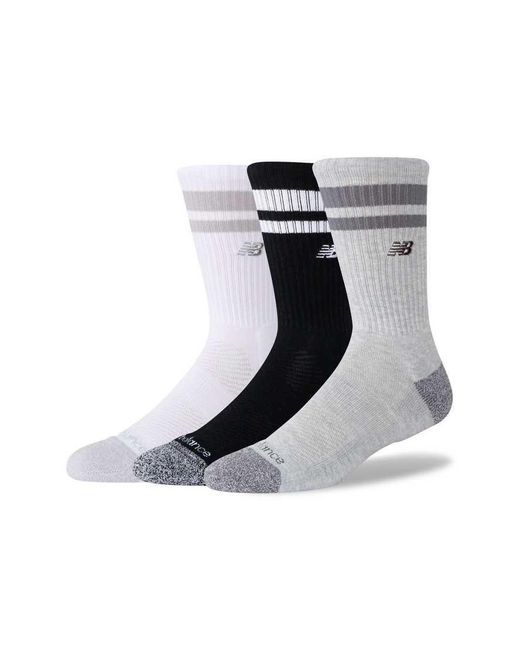 New Balance Multicolor Active Premium Stripe Crew Socks 3 Pack
