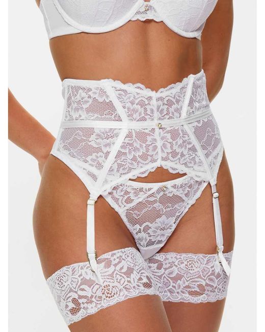 Ann Summers White Bridal Sexy Lace Waspie Suspender