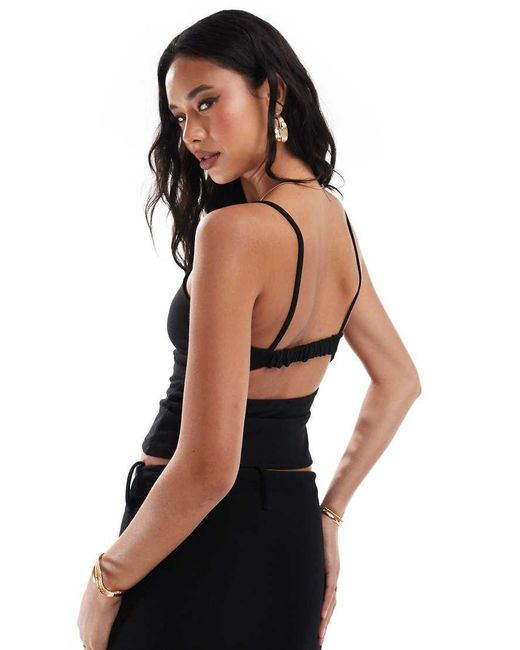 ASOS Black Bust Cup Cami Top